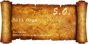Sill Olga névjegykártya