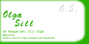 olga sill business card